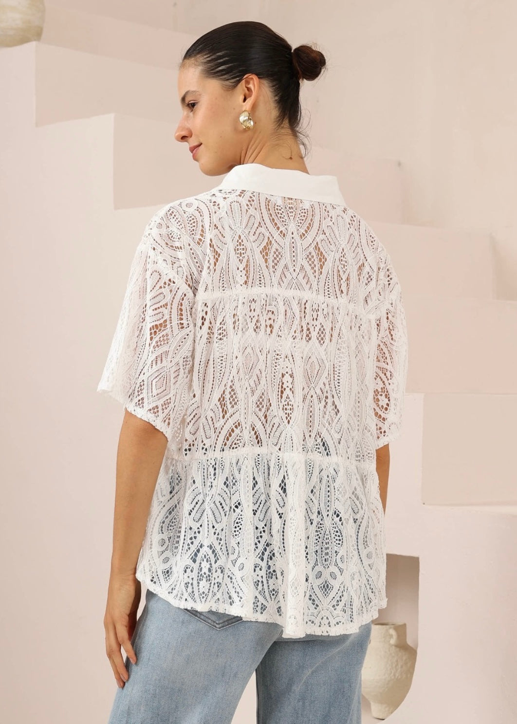 Lace Top | White