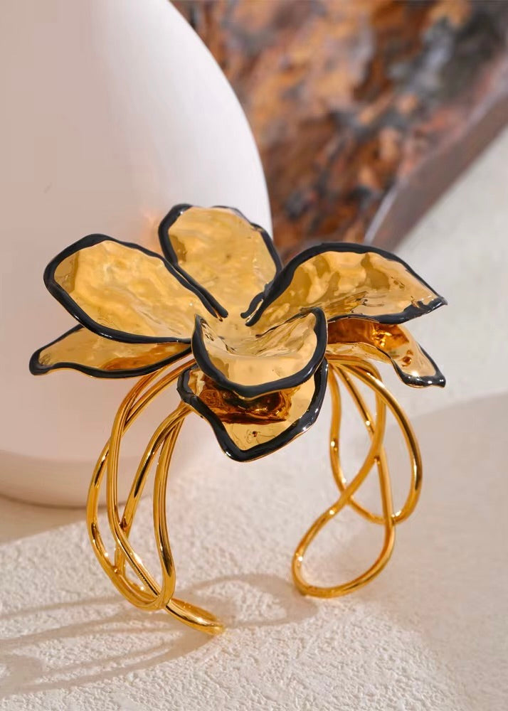 Blossom Gold Cuff Bracelet