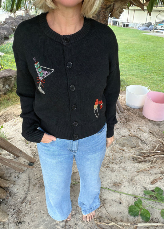 Girl thing Cardigan | Black