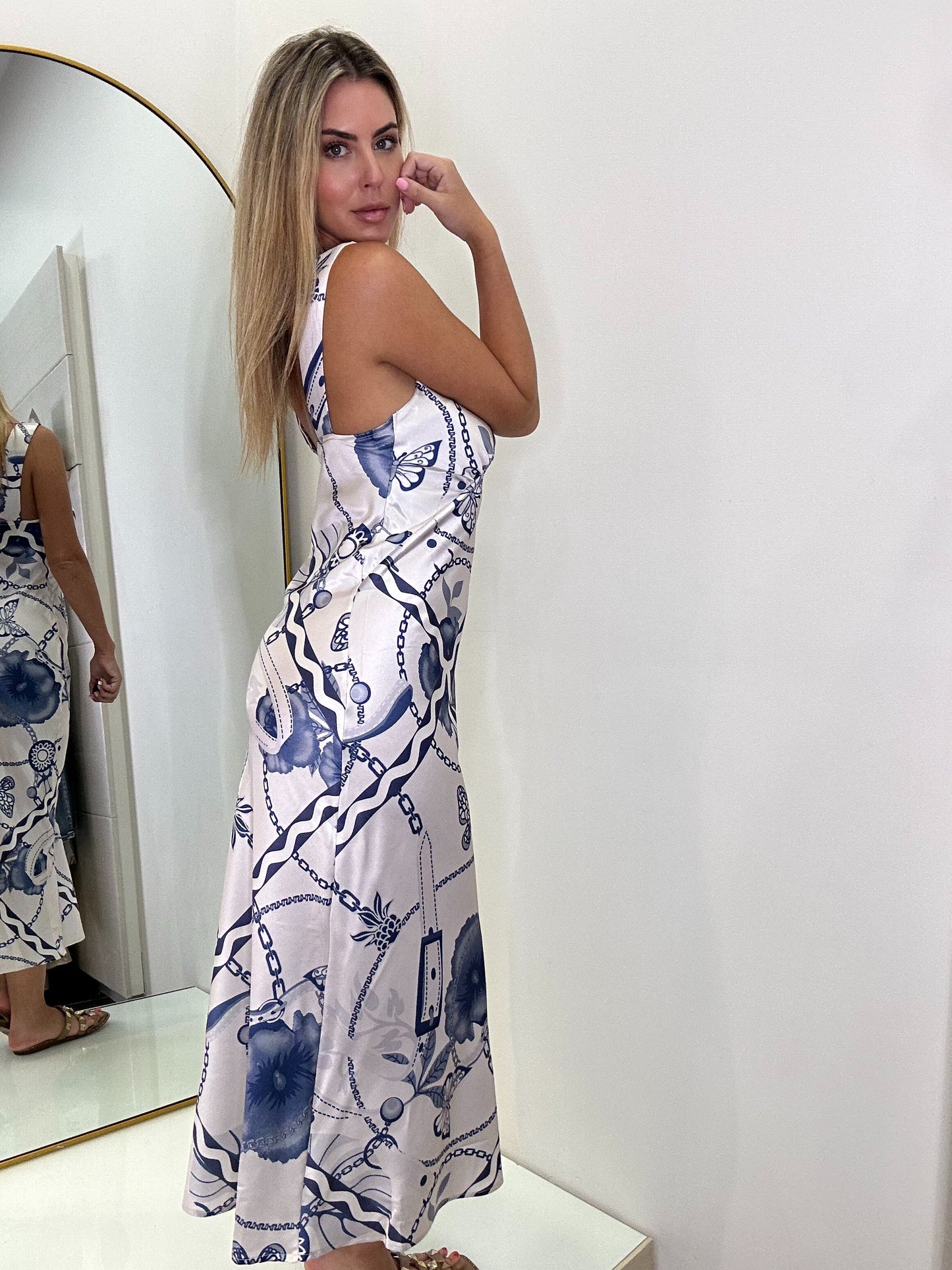 Eden Dress Champagne Blue
