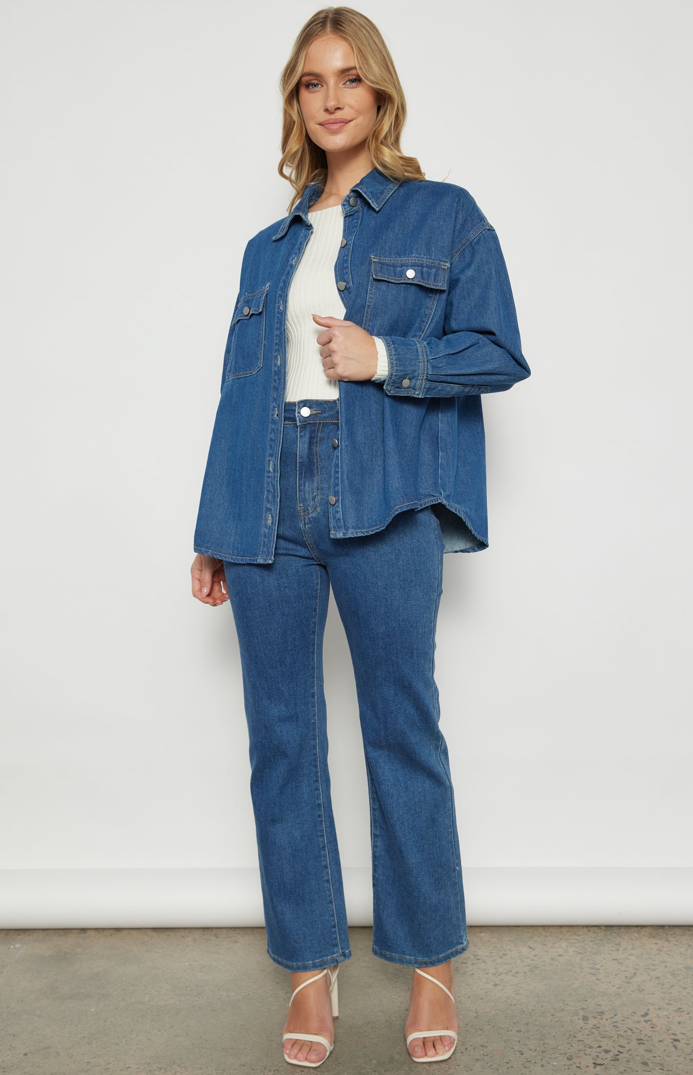 Denim Shacket Button Up