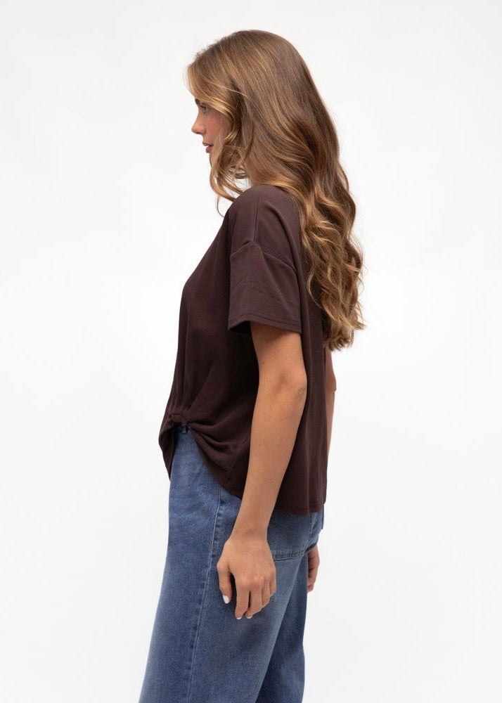 Easy Tuck Tee | Dark Chocolate