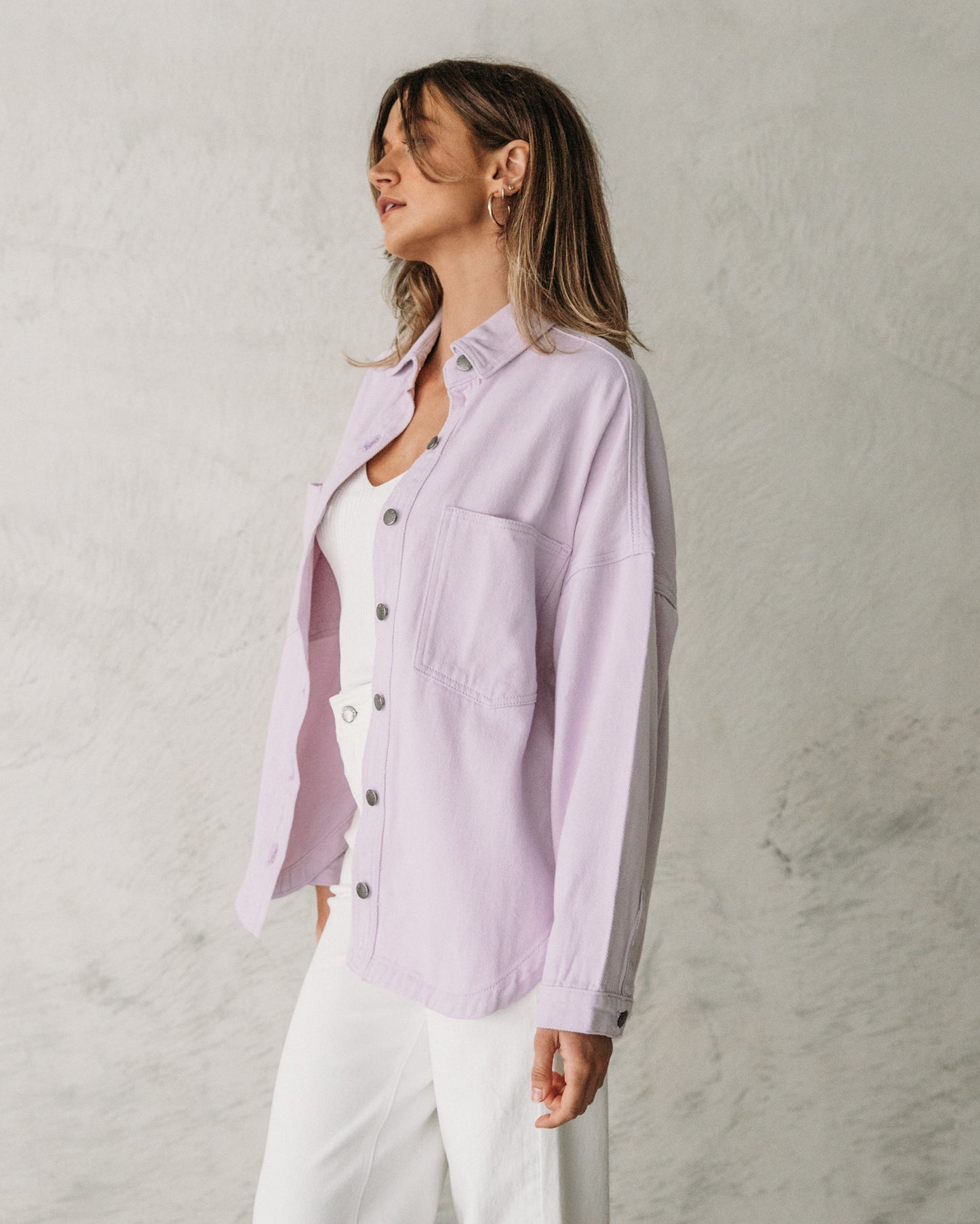 Lilac Denim Jacket