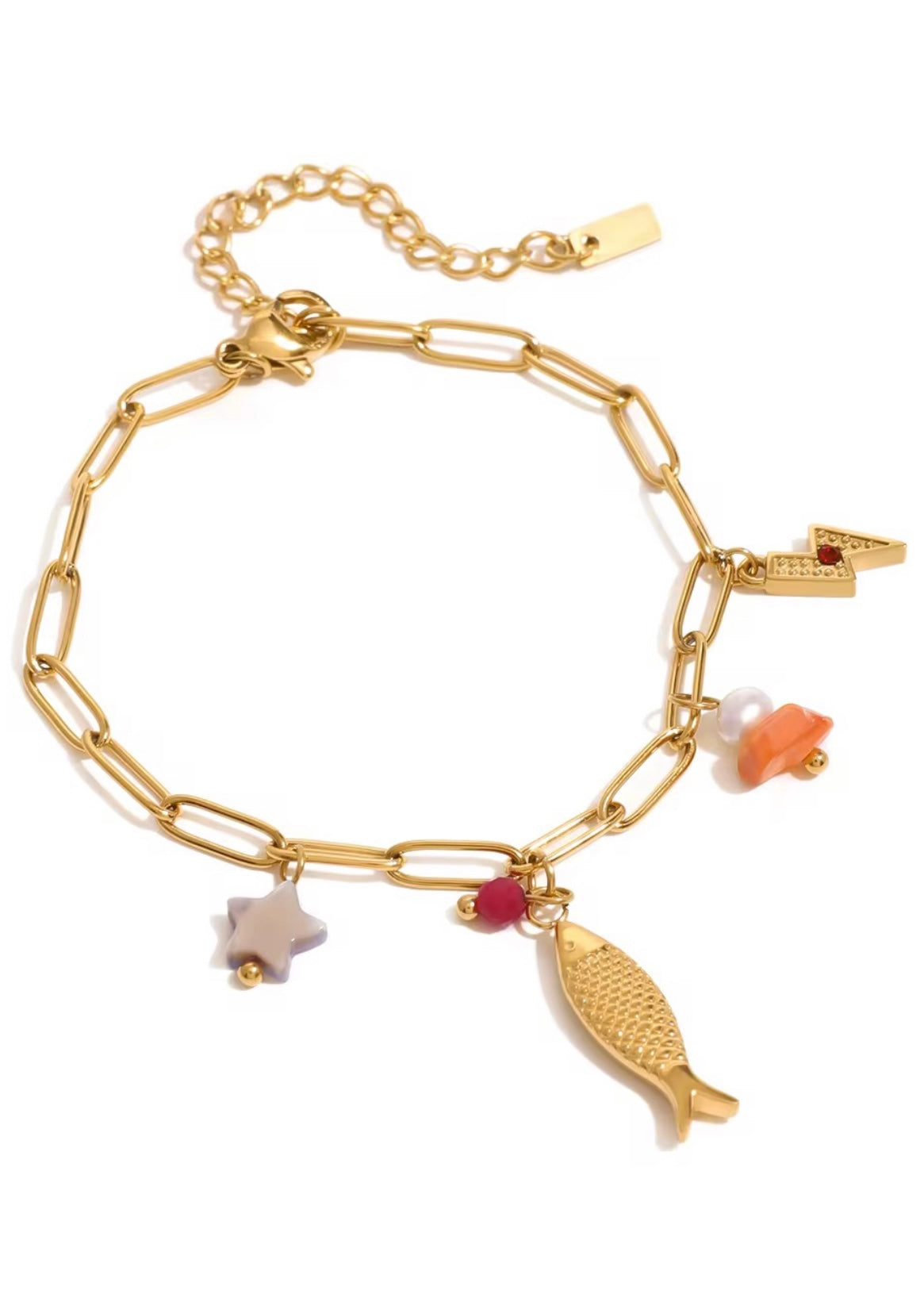 Electric Sardine Charm Bracelet