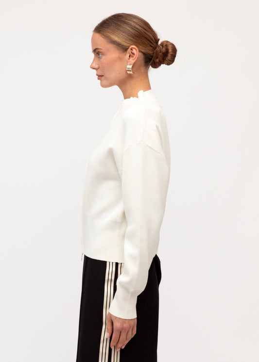 Zip Up Kit Jacket | Cream
