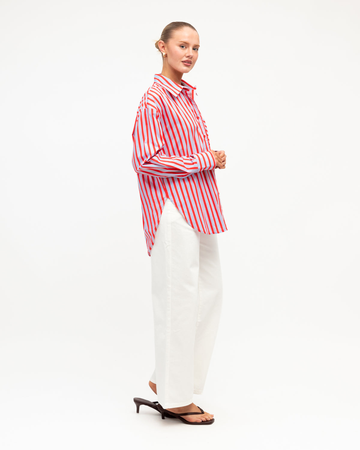 Stripe Shirt - Red Light Blue