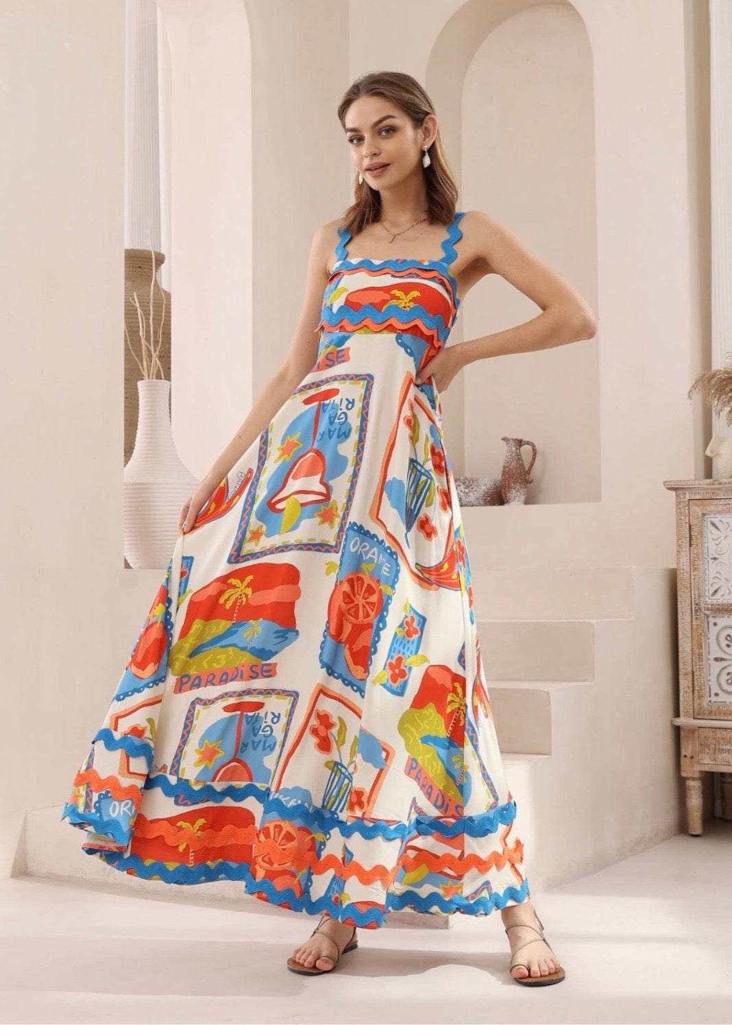 Margarita Maxi Ric Rac Dress