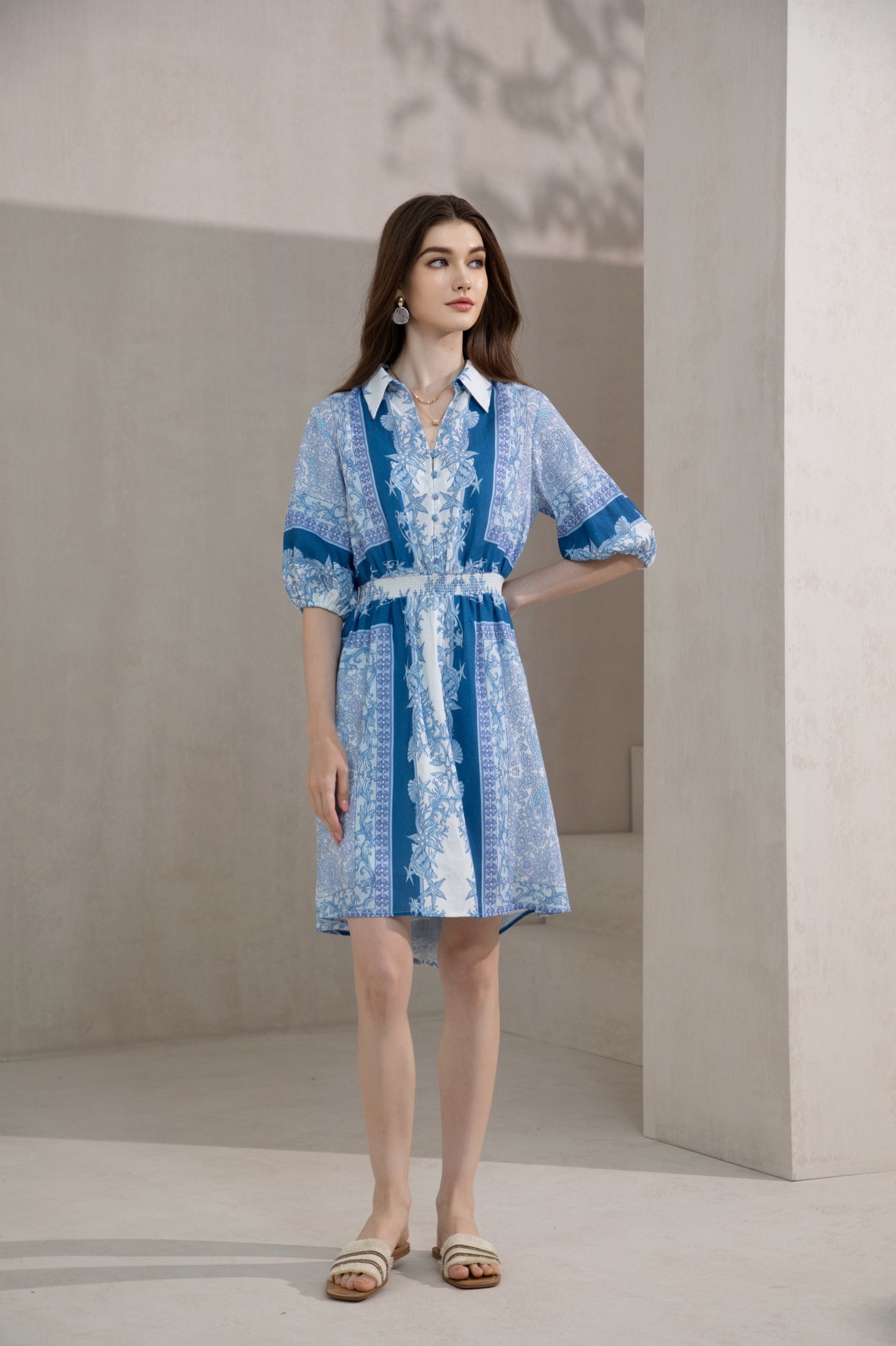 Oceane Linen Short Dress