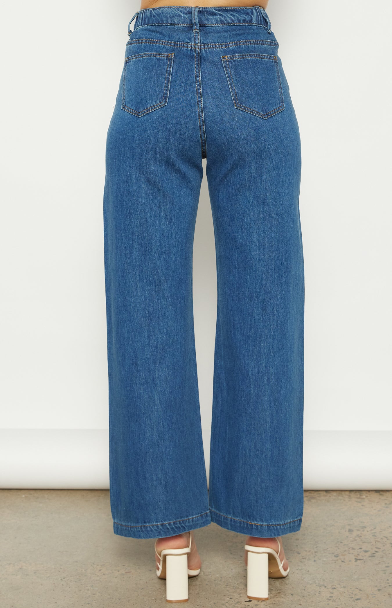 Front Panel Denim Pants