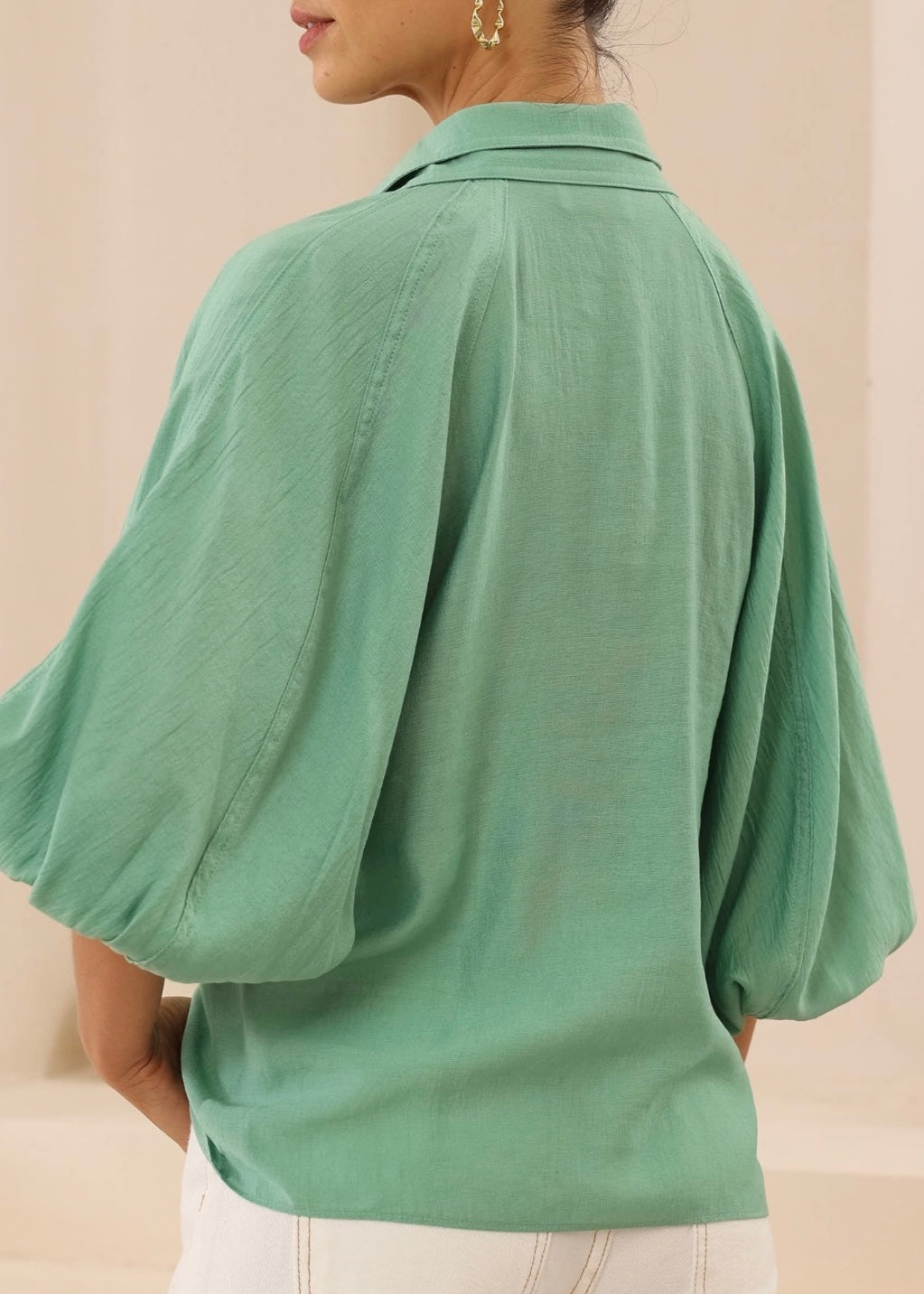 Double Collar Shirt | Green