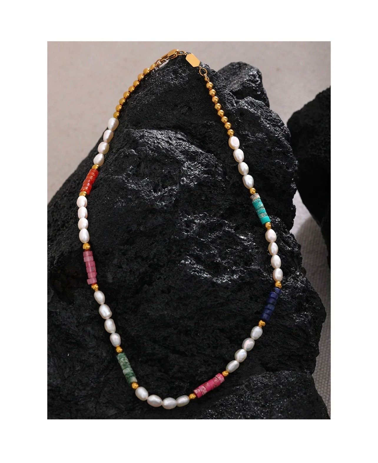 Euro Summer - Gold / Freshwater Pearl Necklace