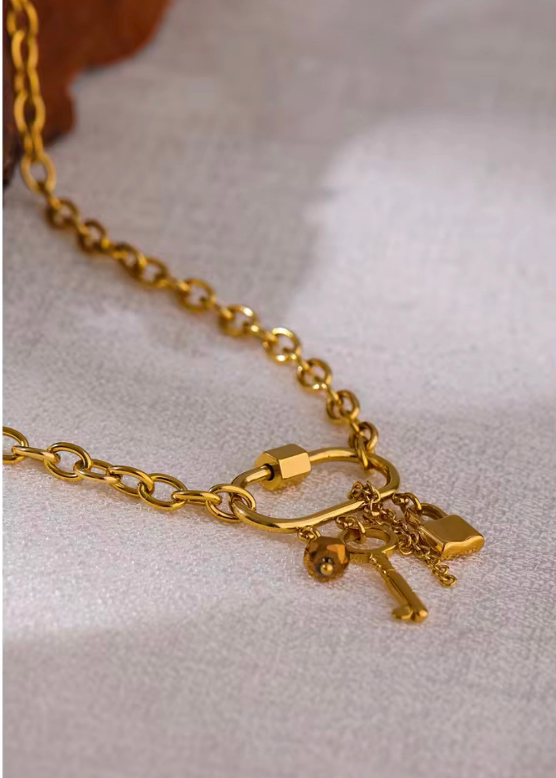 Under Lock & Key Charm Necklace