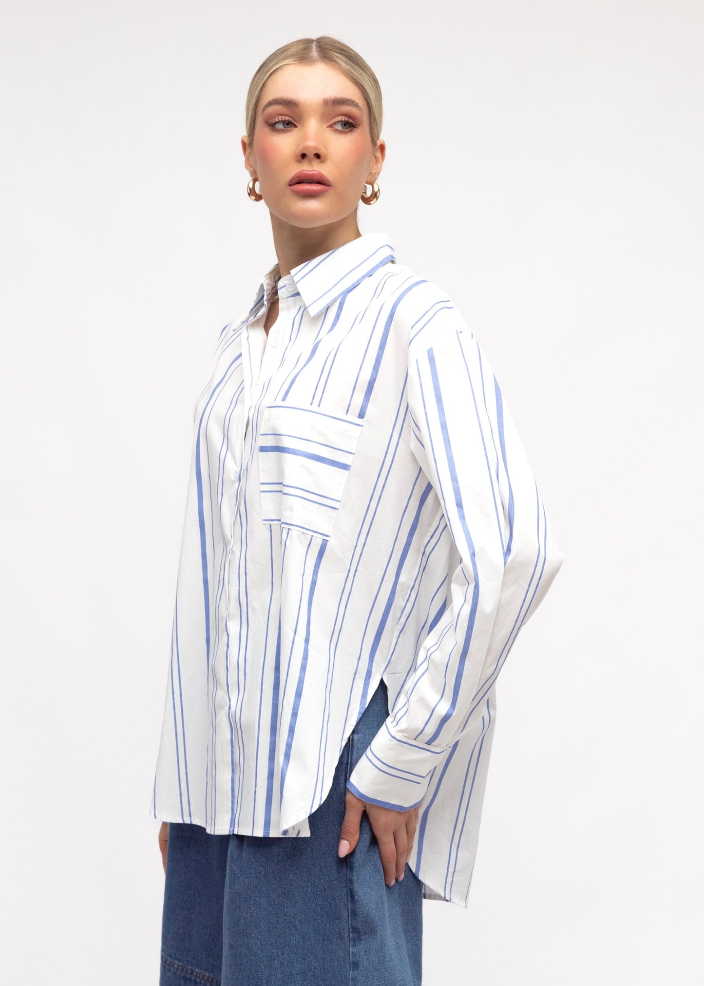 Stripe Shirt | White/Blue