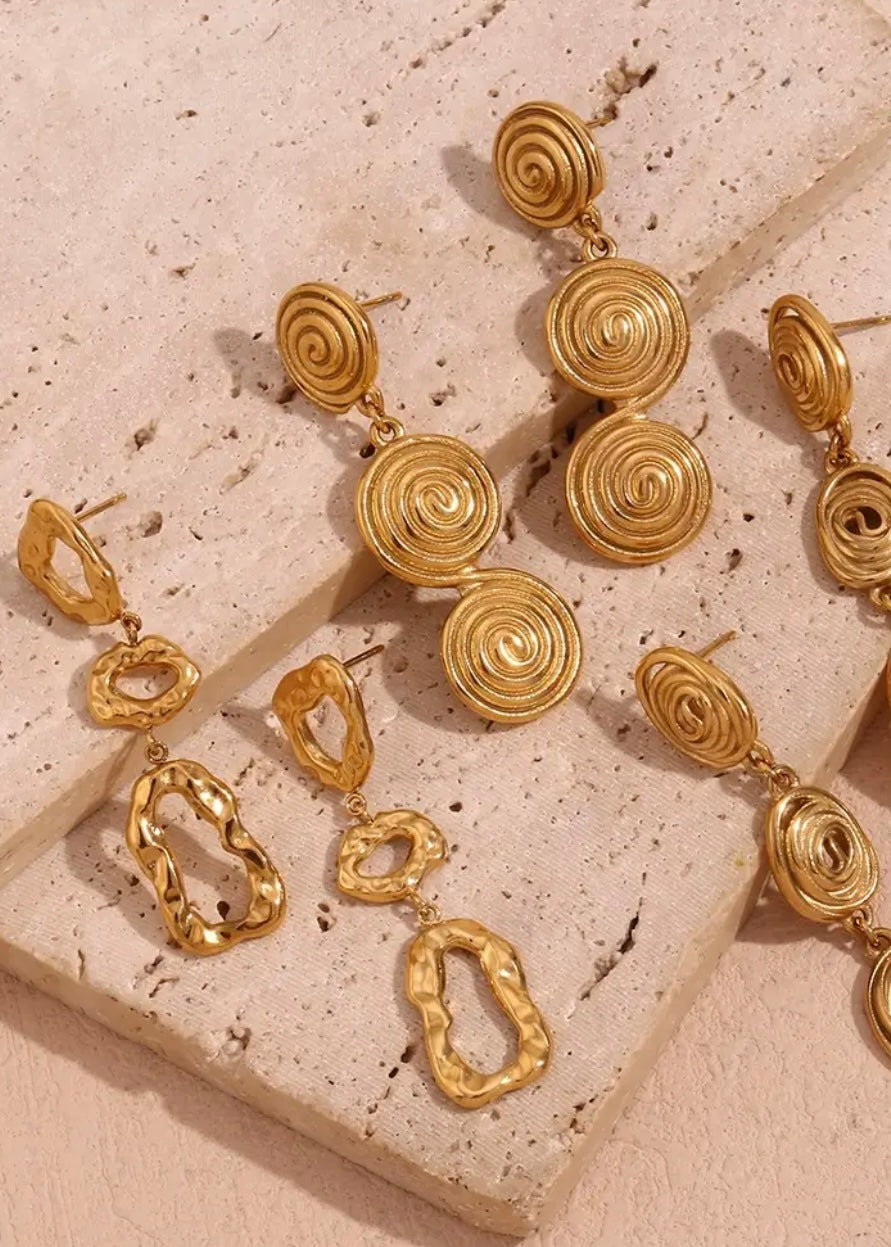 Gold Tassel Drop Earring