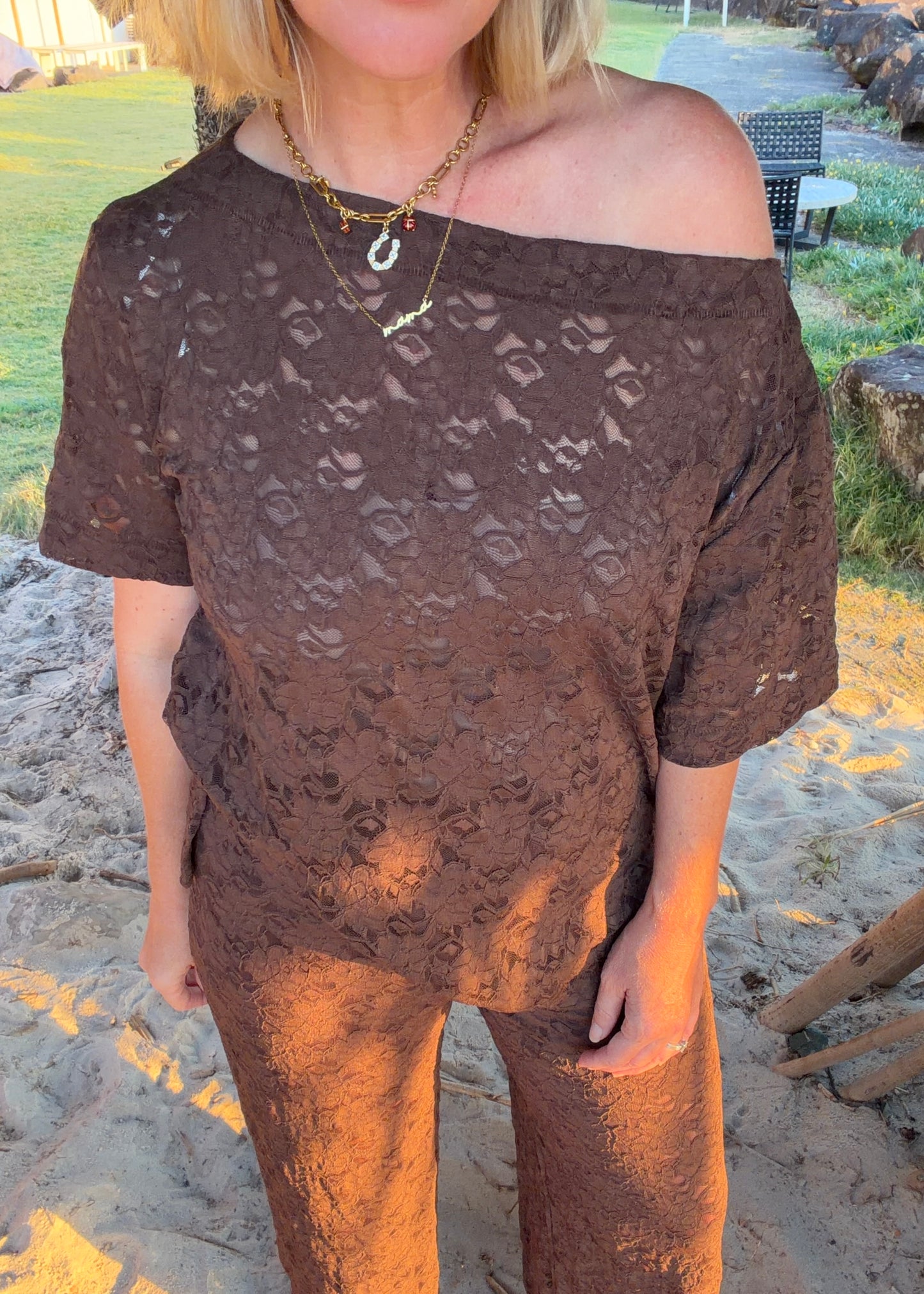 Lace Pants | Brown