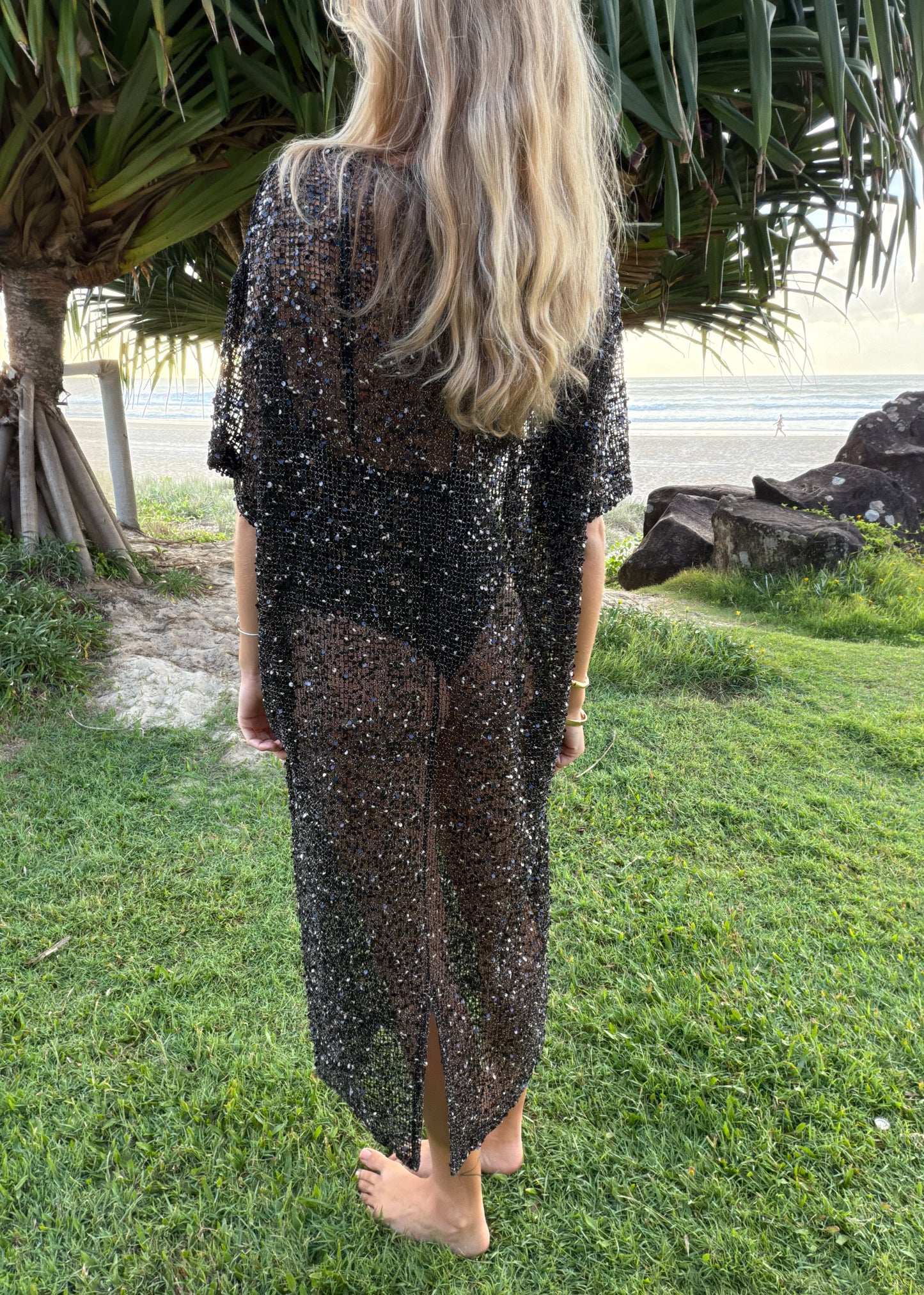 Sequin Maxi Dress | Black