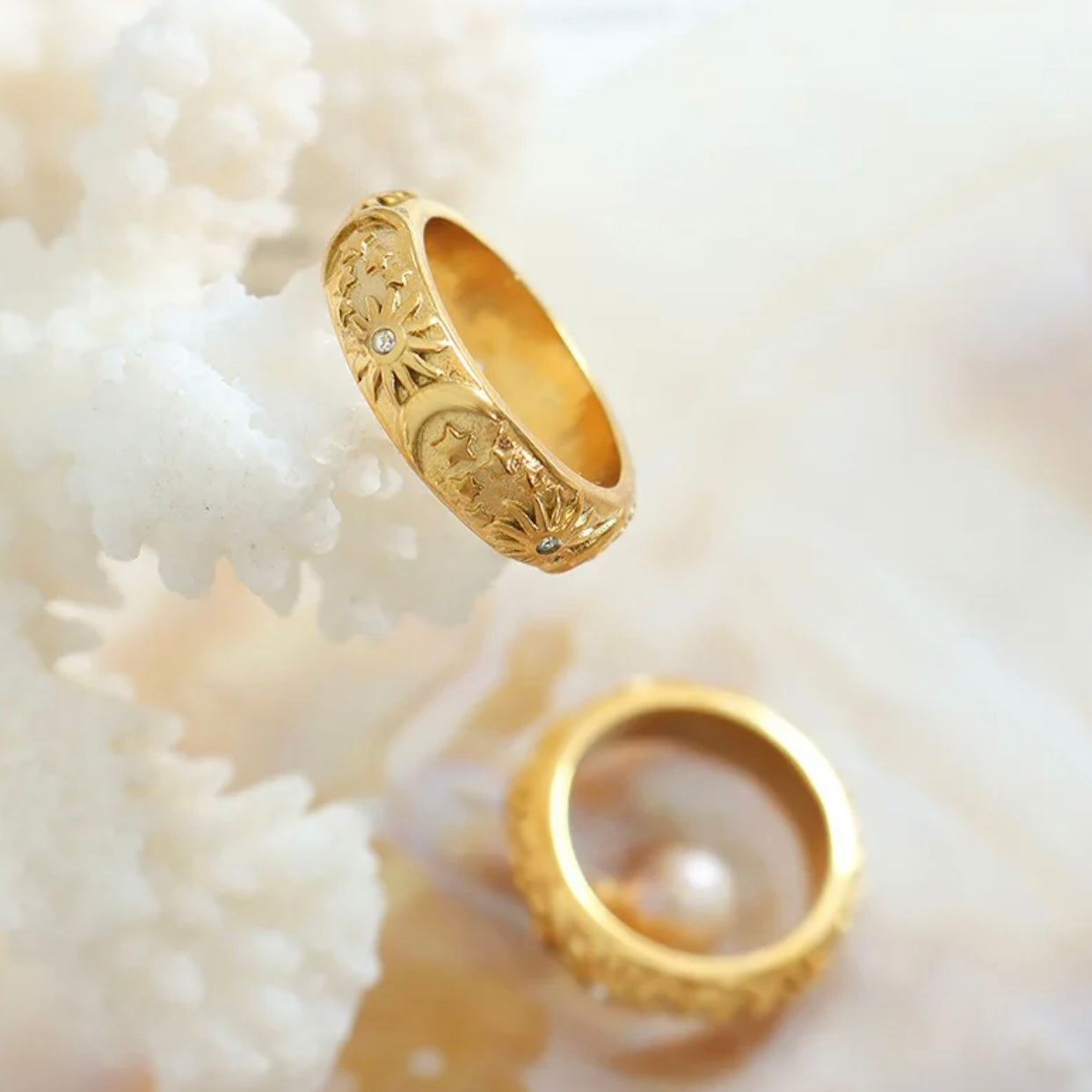 Moon and Stars Ring Gold (8)
