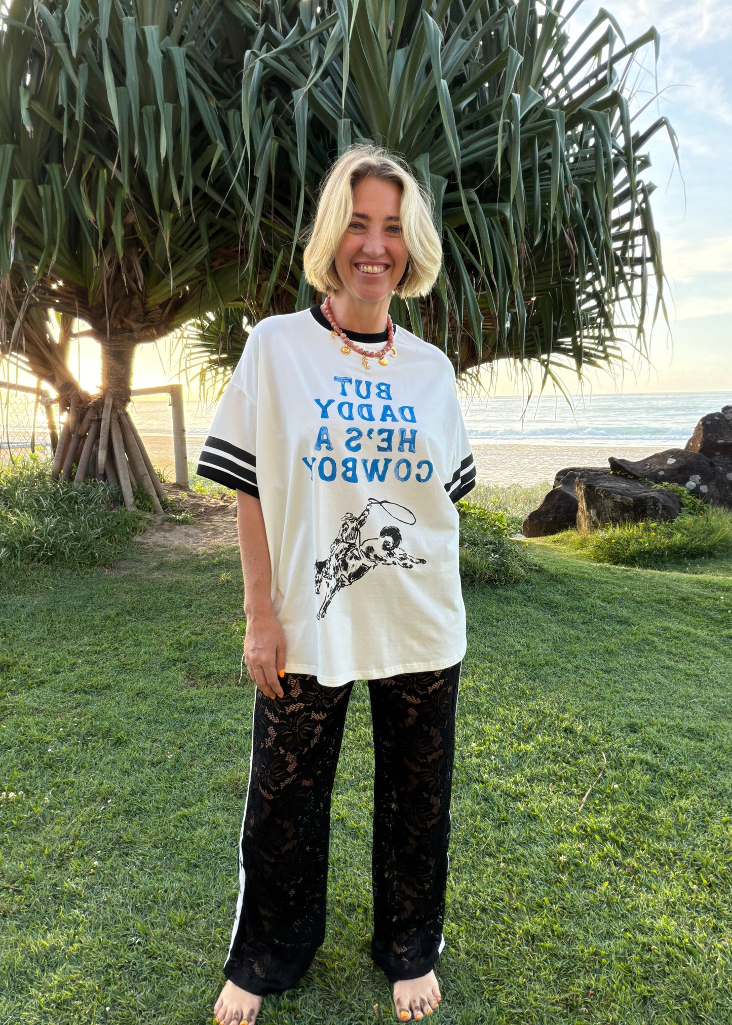 Lace Star Pants | Black