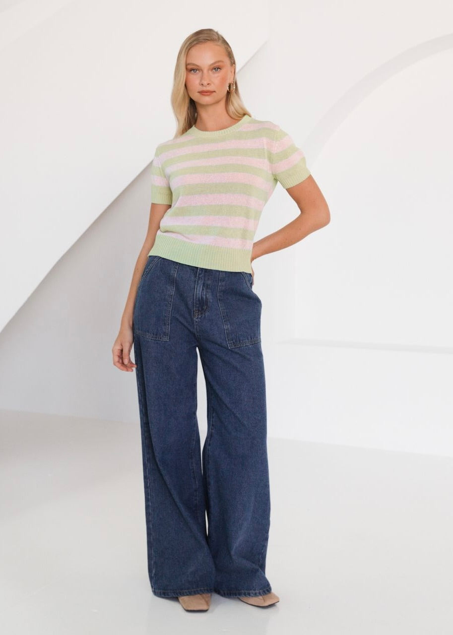 Stripe Top | Matcha
