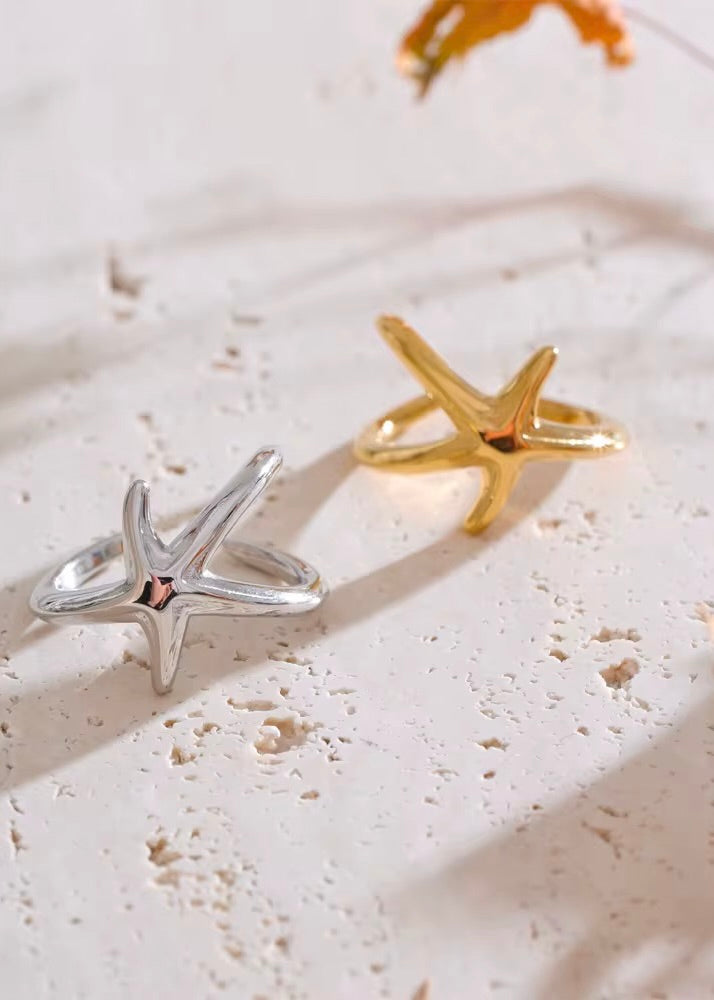 Starfish Wrap Gold Ring