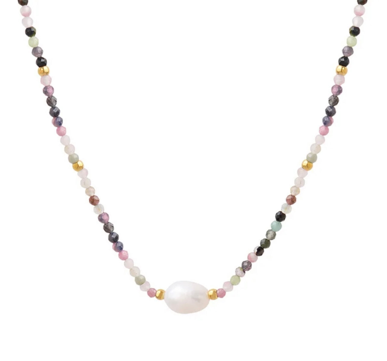Freshwater Pearl Natural Stone Necklace