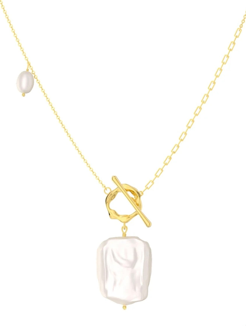 14k Gold Plated 925 Silver Freshwater Pearl Pendant