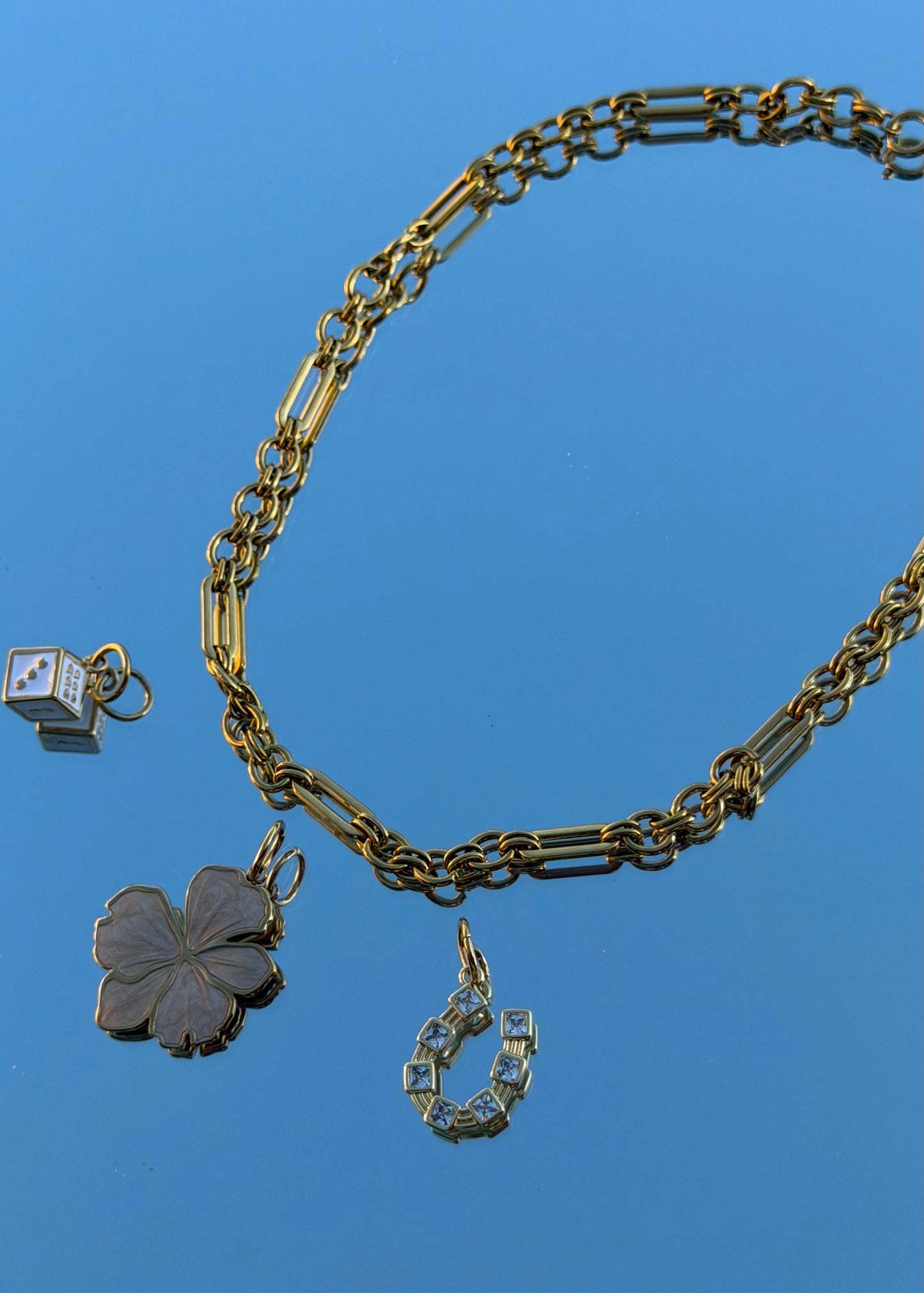 Heirloom Link Charm Necklace | Gold