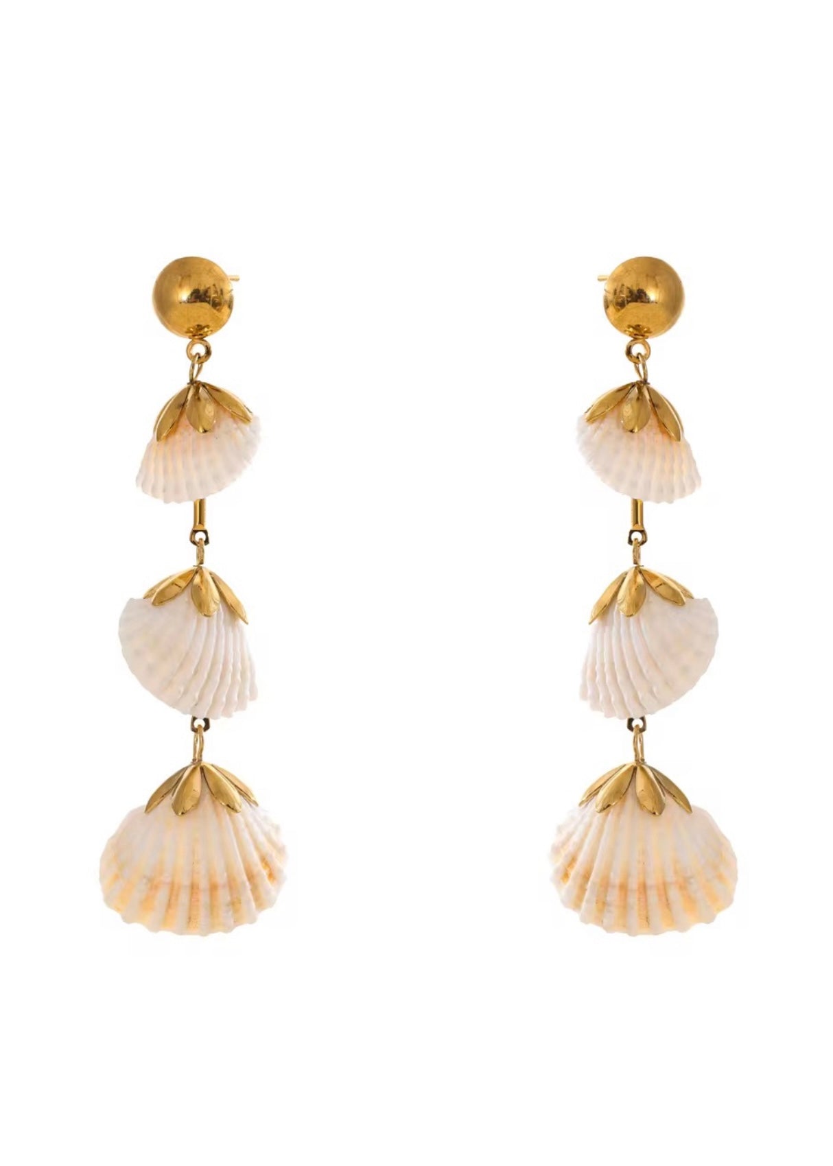 Mallorca Shell Gold Earring