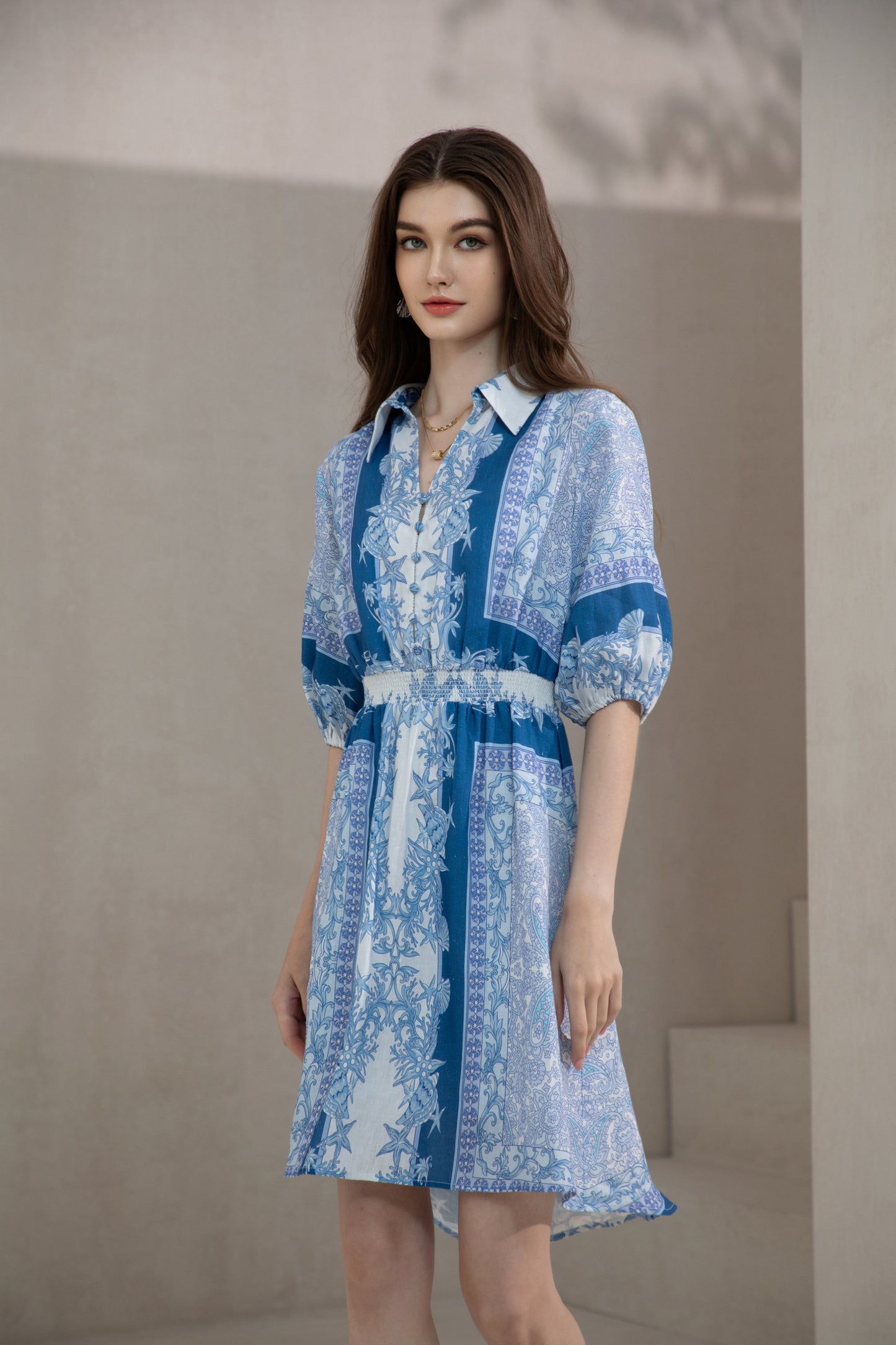 Oceane Linen Short Dress