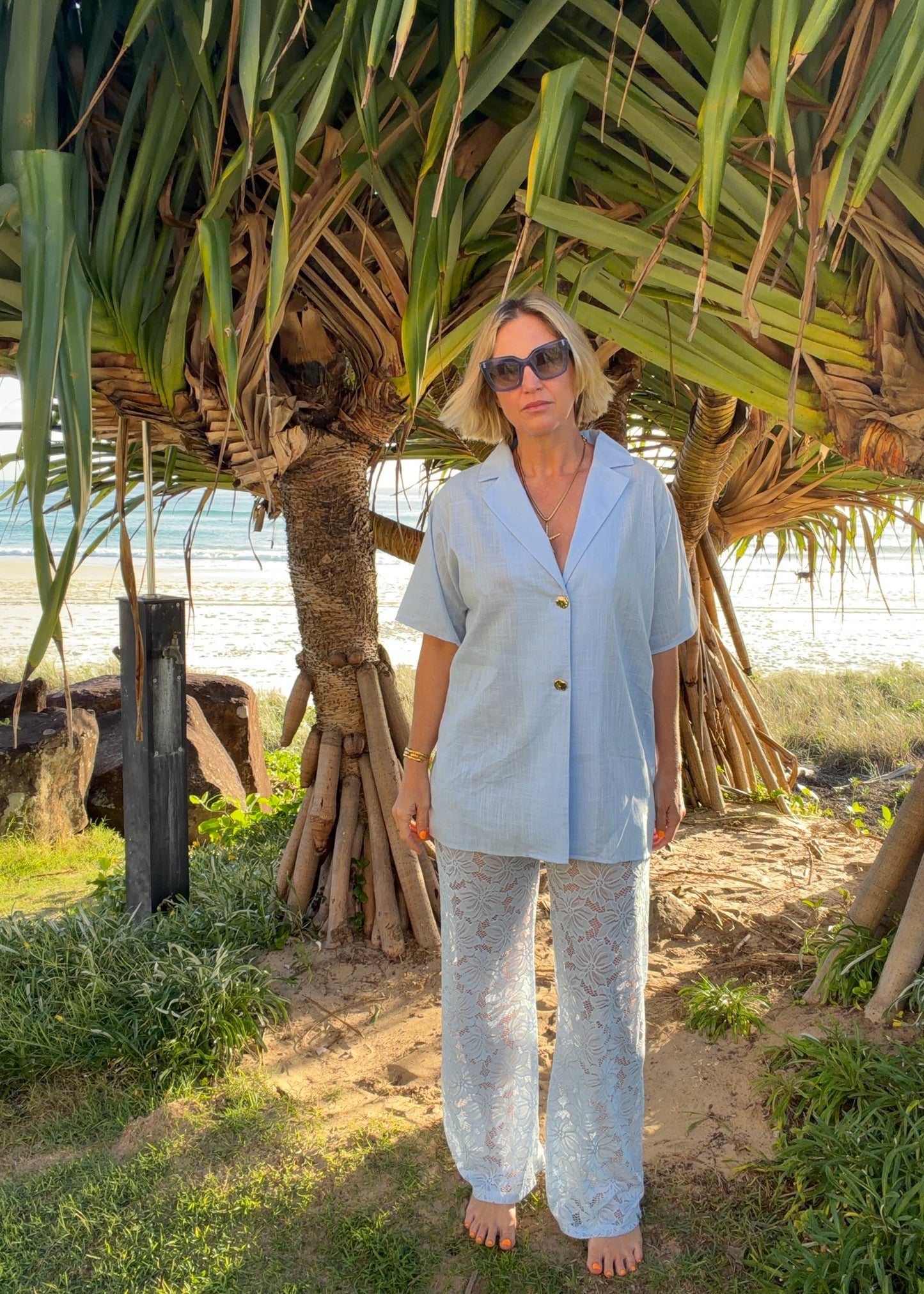 By Frankie Button Up Shirt | Blue