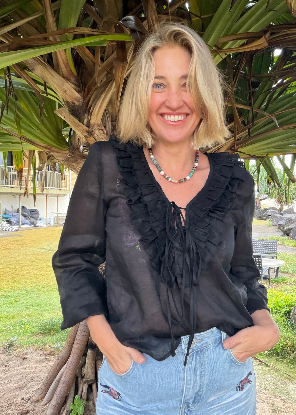 Ruffle Shirt - Black