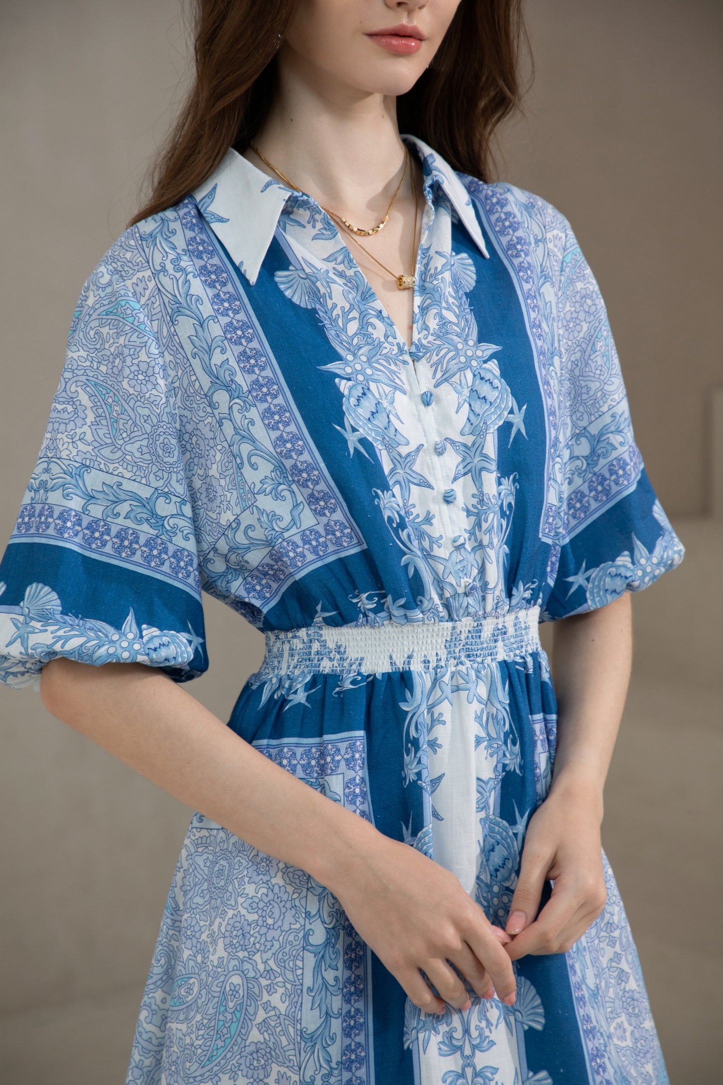 Oceane Linen Short Dress