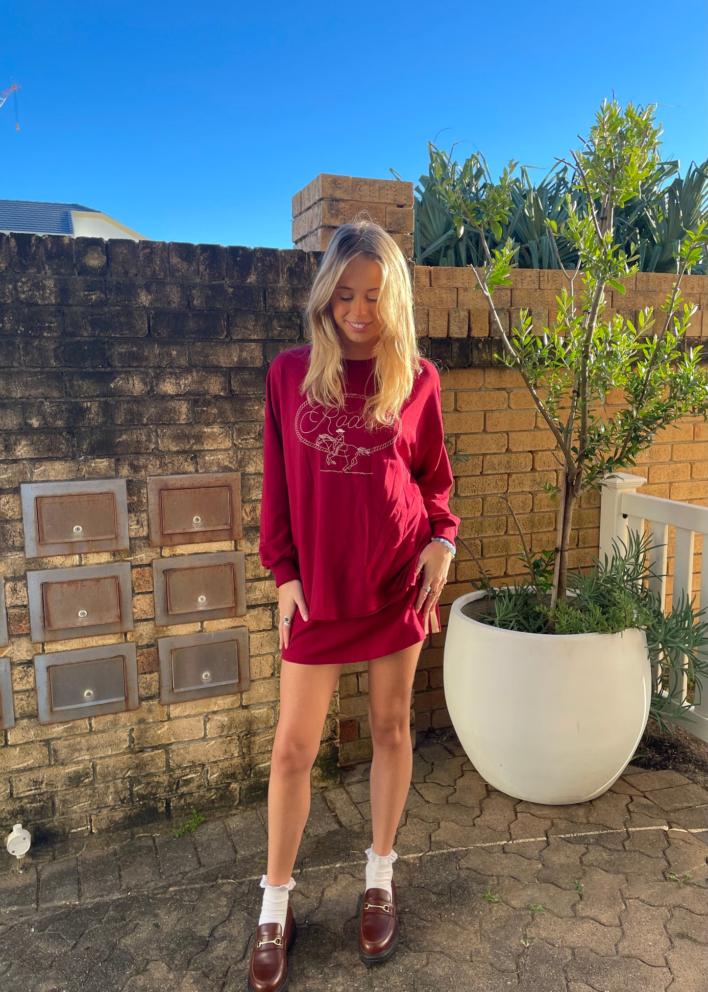 Rodeo LS Tee | Wine