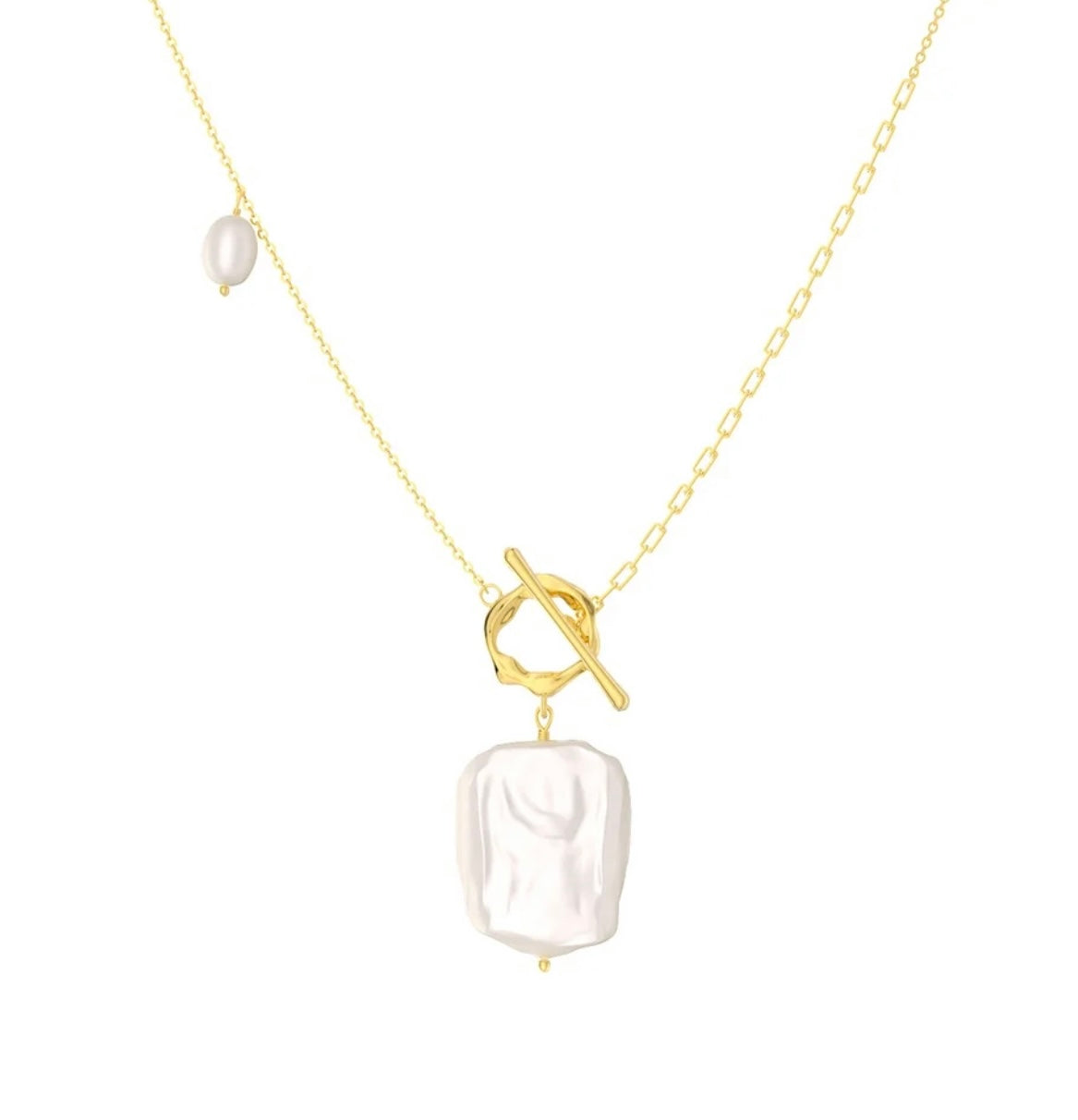 14k Gold Plated 925 Silver Freshwater Pearl Pendant