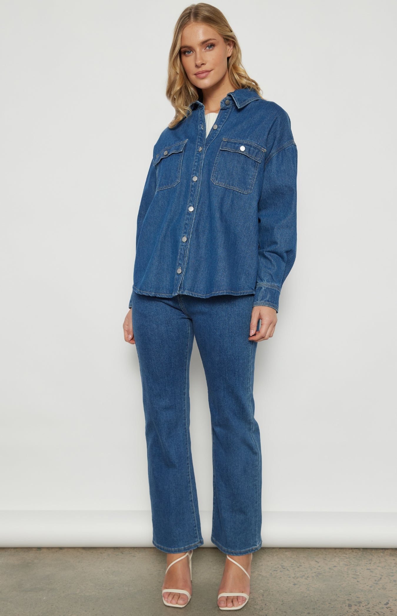 Denim Shacket Button Up