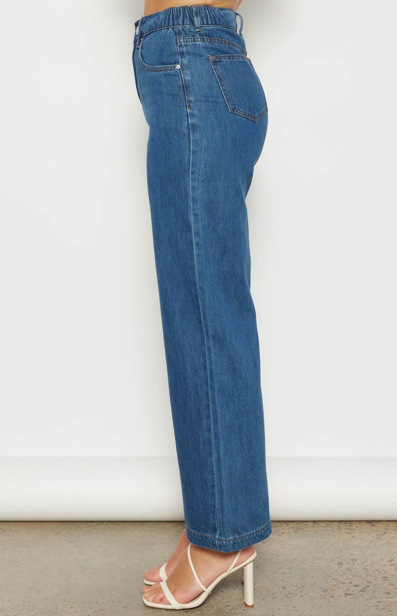 Front Panel Denim Pants