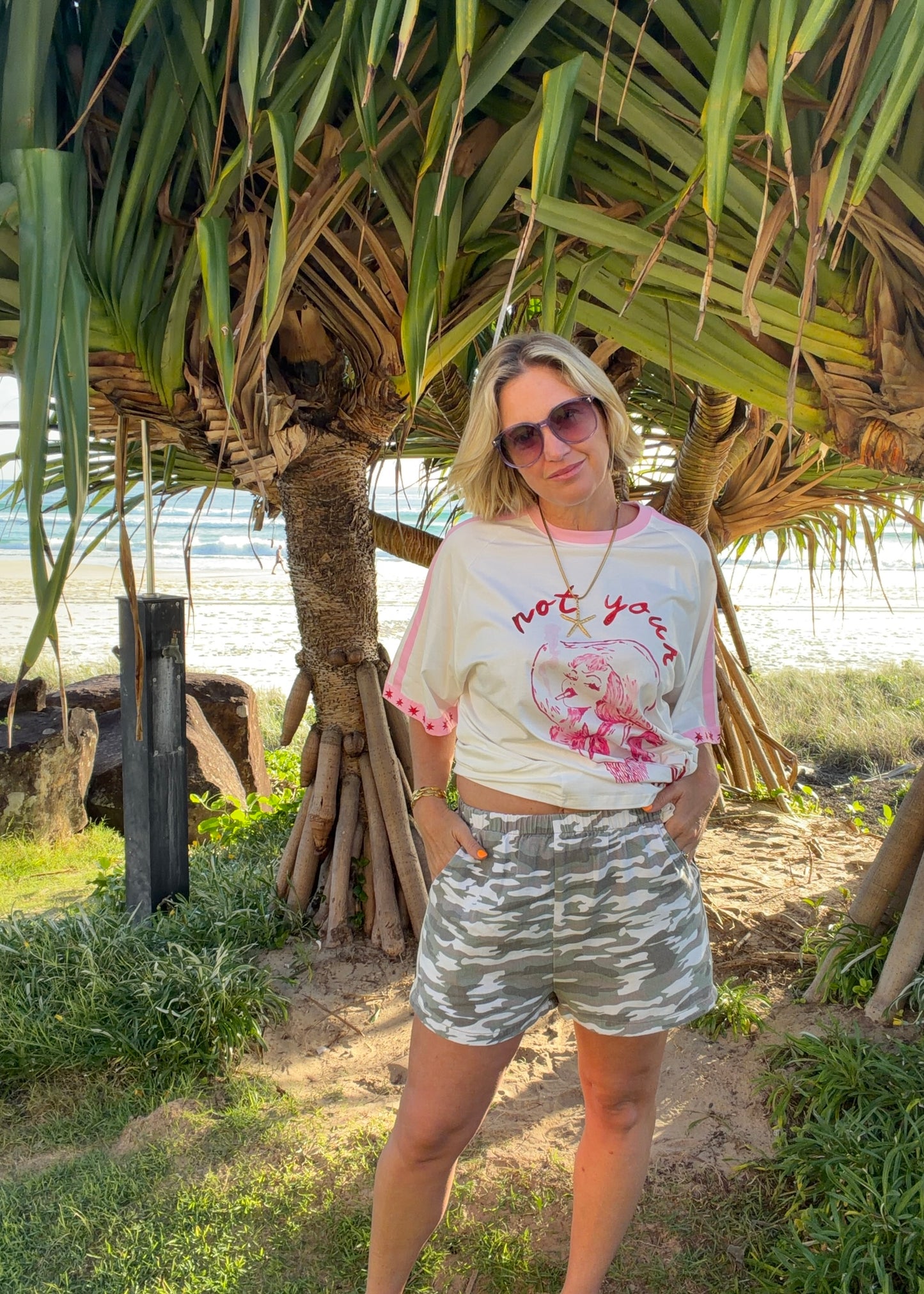 Not Your Darlin T shirt | White Pink