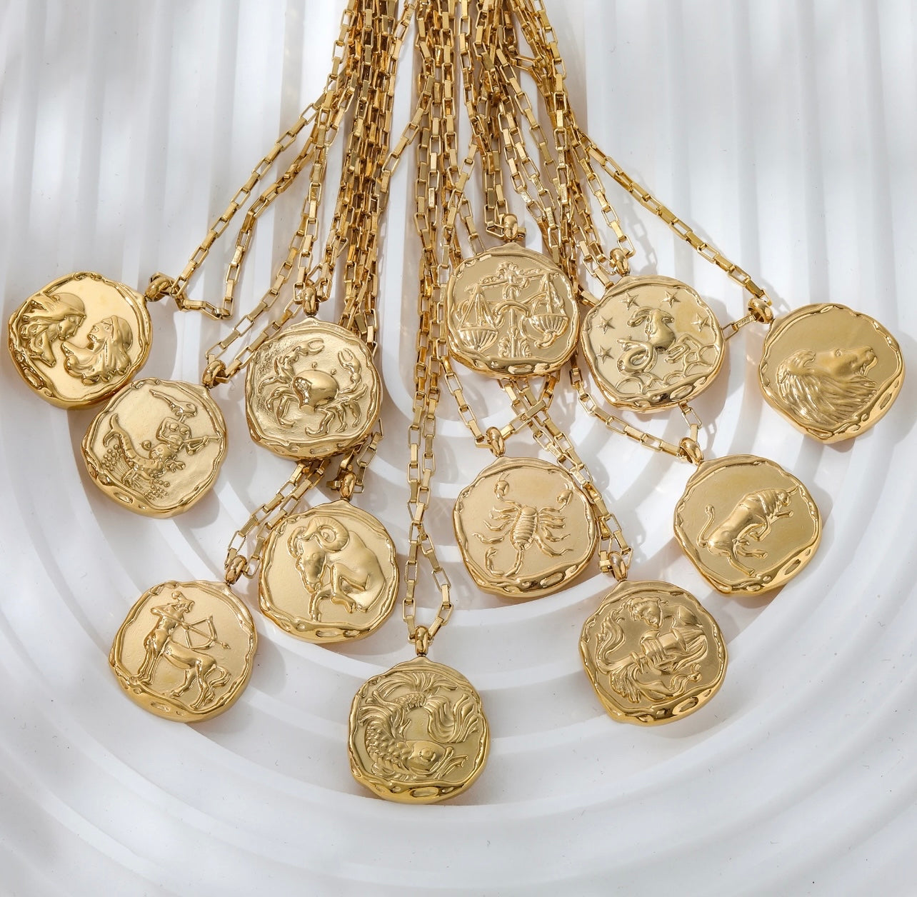 Gemini Zodiac Sign Pendant Necklace