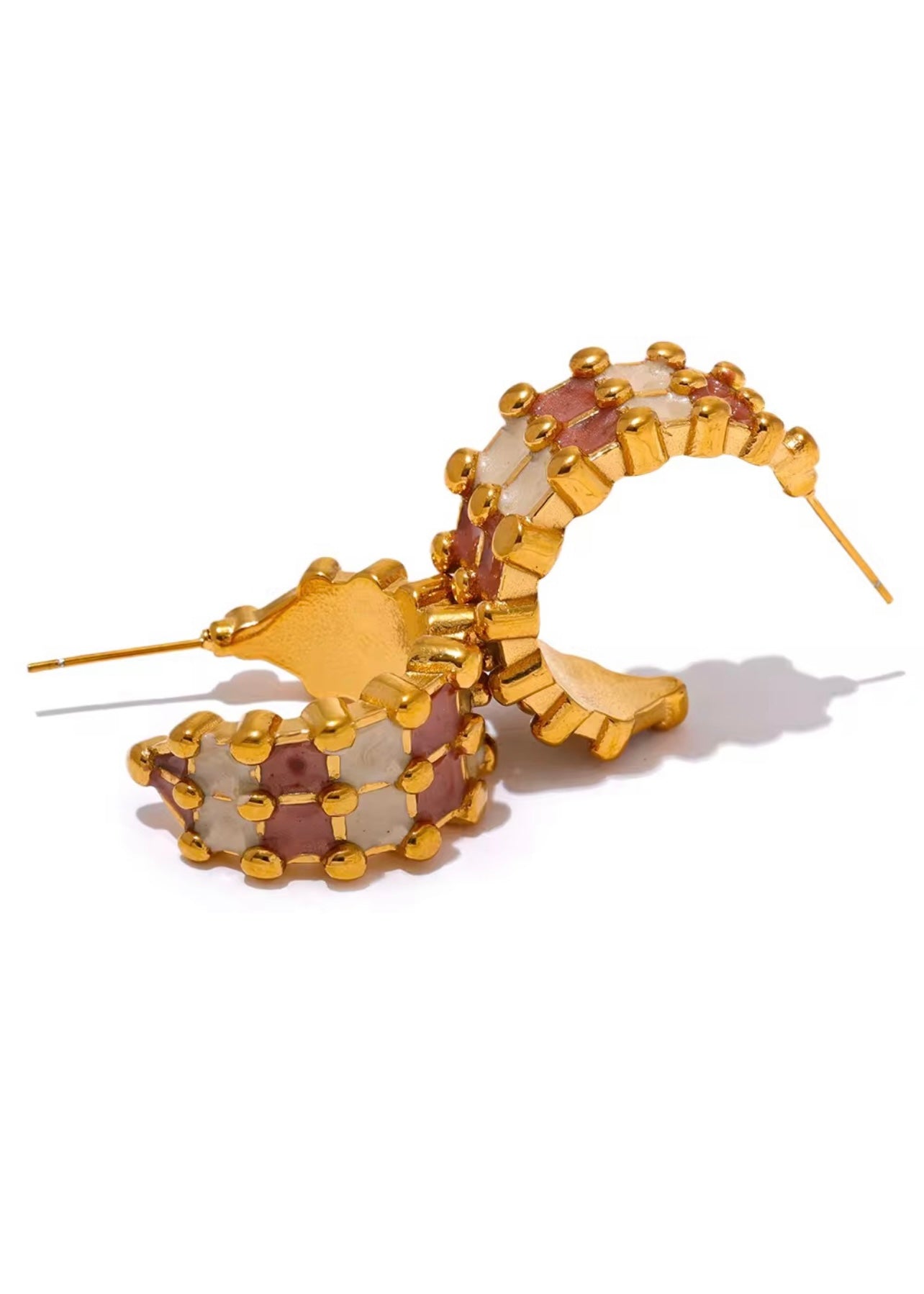 Bijoux Gold Earring Pink