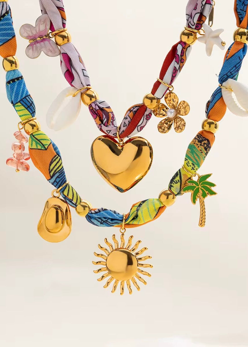 Sunnyside Bandana Charm Necklace