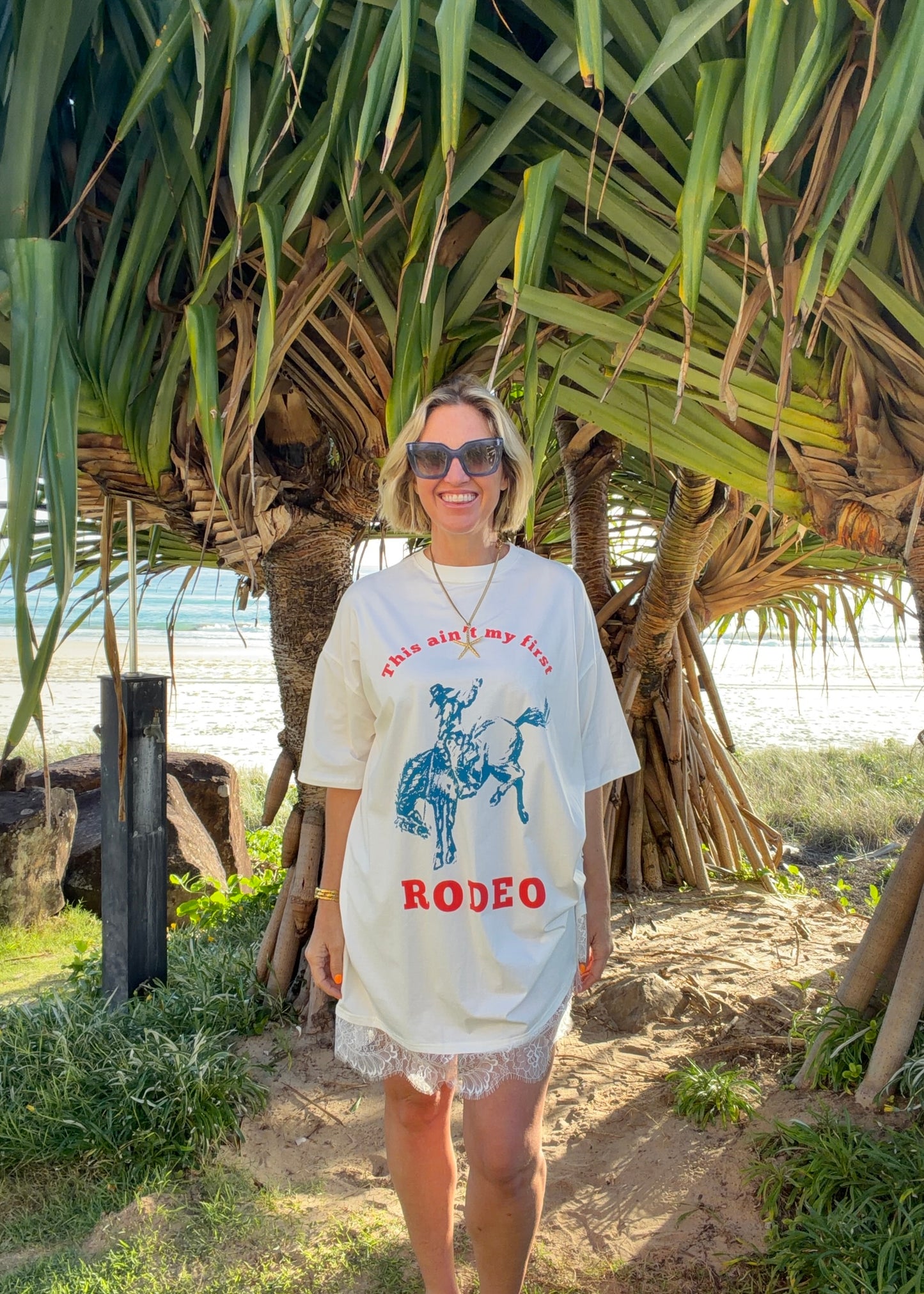 Rodeo Lace T - Dress | White