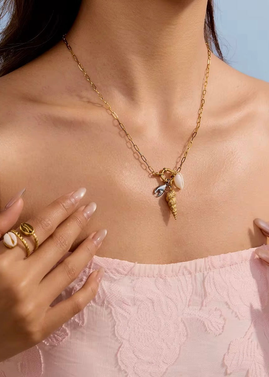 Shore break Necklace Two tone