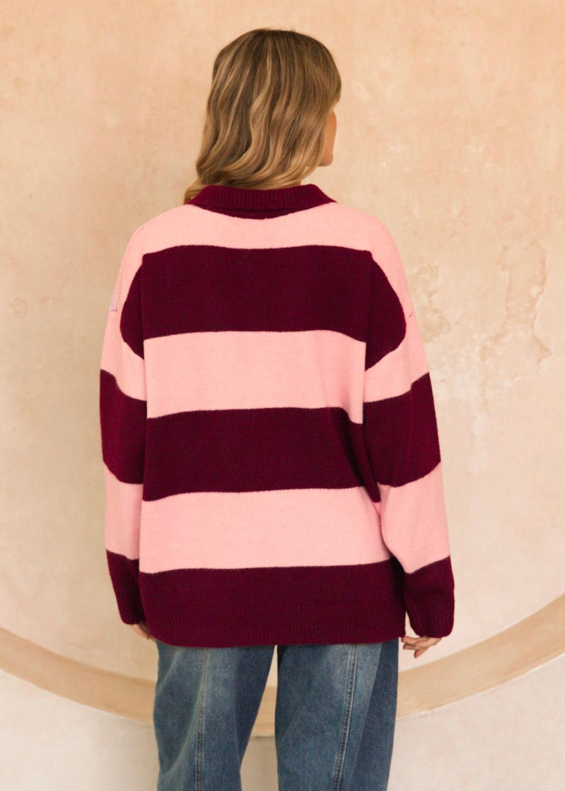 Valentina Stripe Jumper | Berry