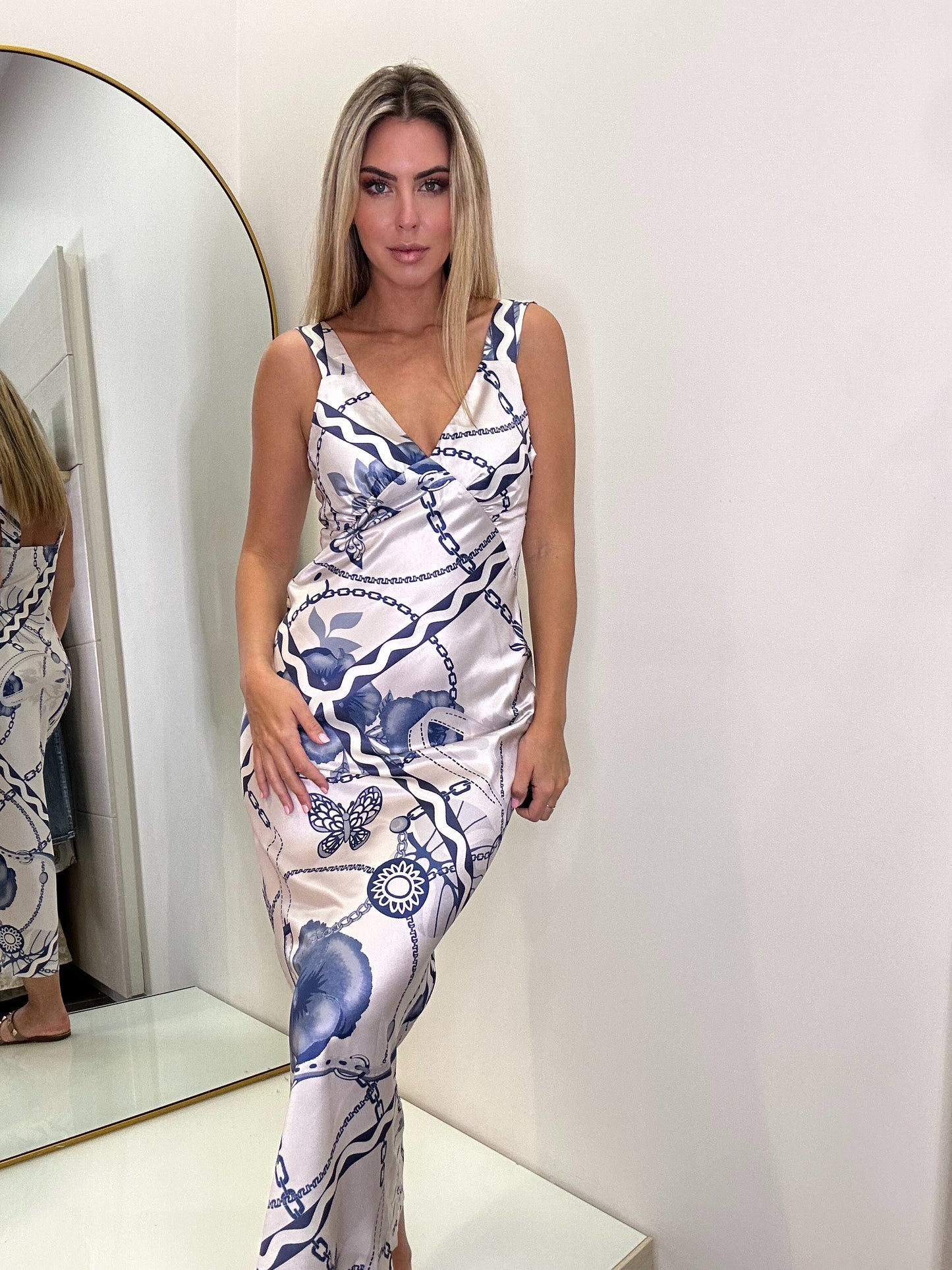 Eden Dress Champagne Blue