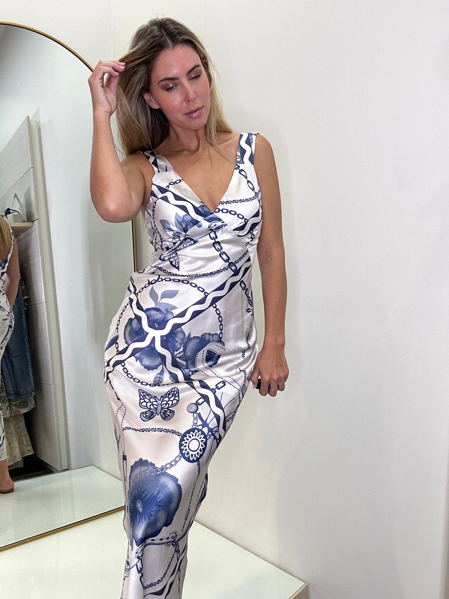 Eden Dress Champagne Blue
