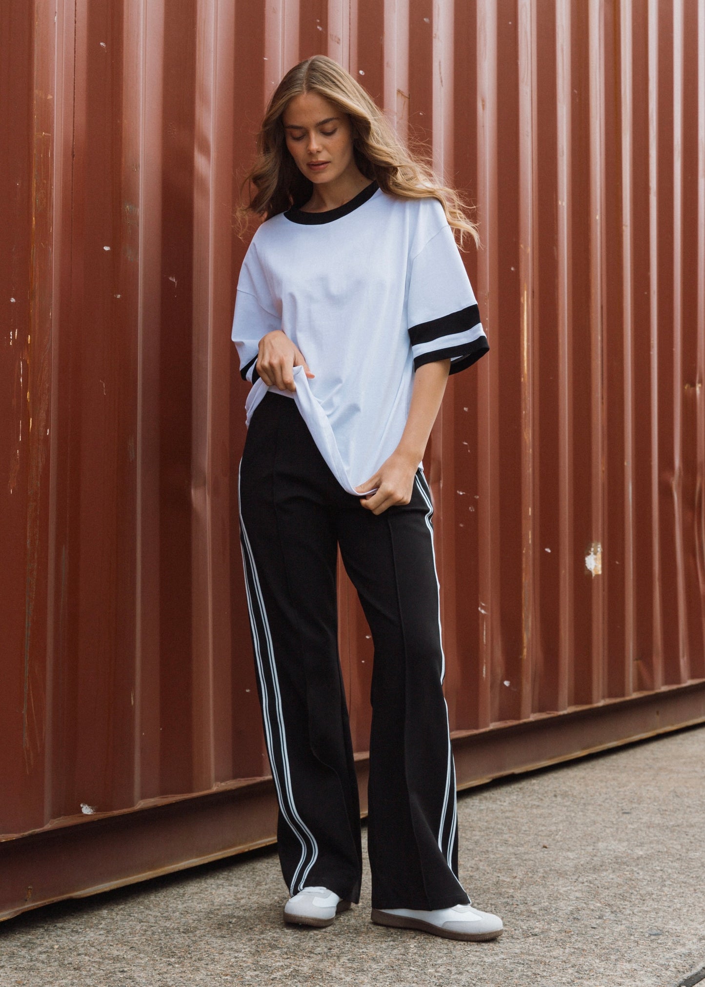Ready Set Track Tee| White