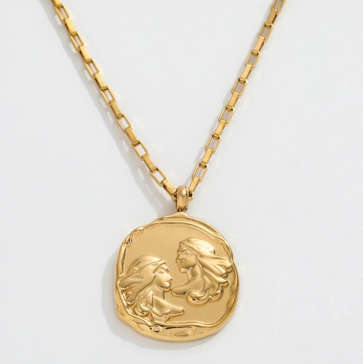 Gemini Zodiac Sign Pendant Necklace