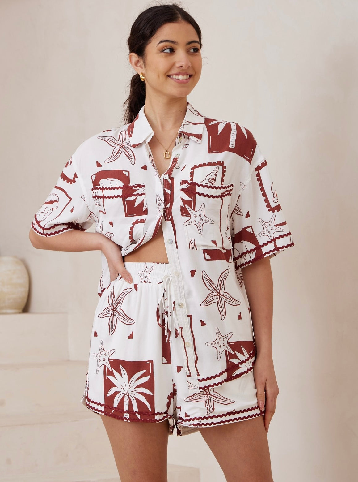 Ziki Ric RacTop | Tropics Brown