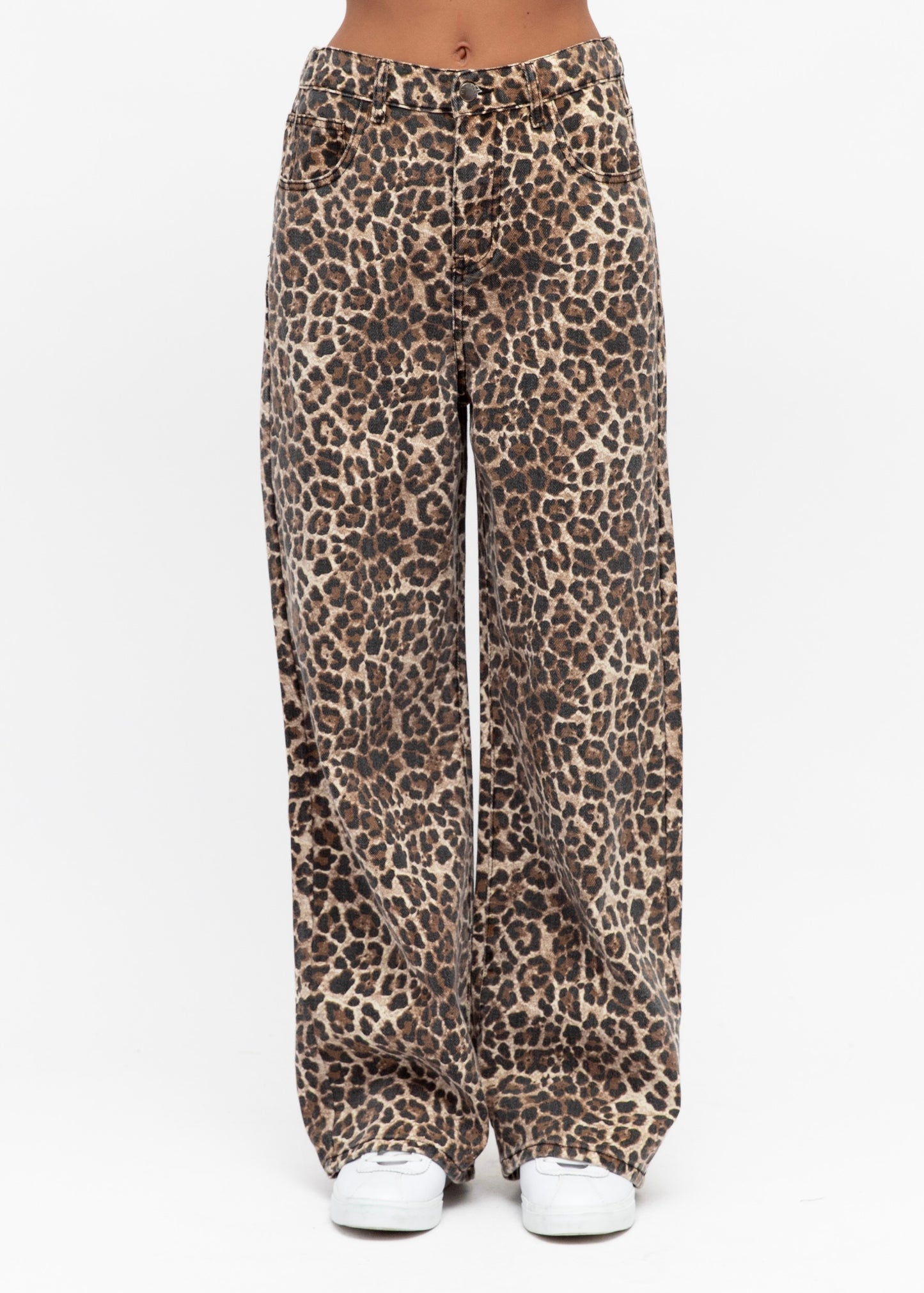 Leopard Denim Jeans