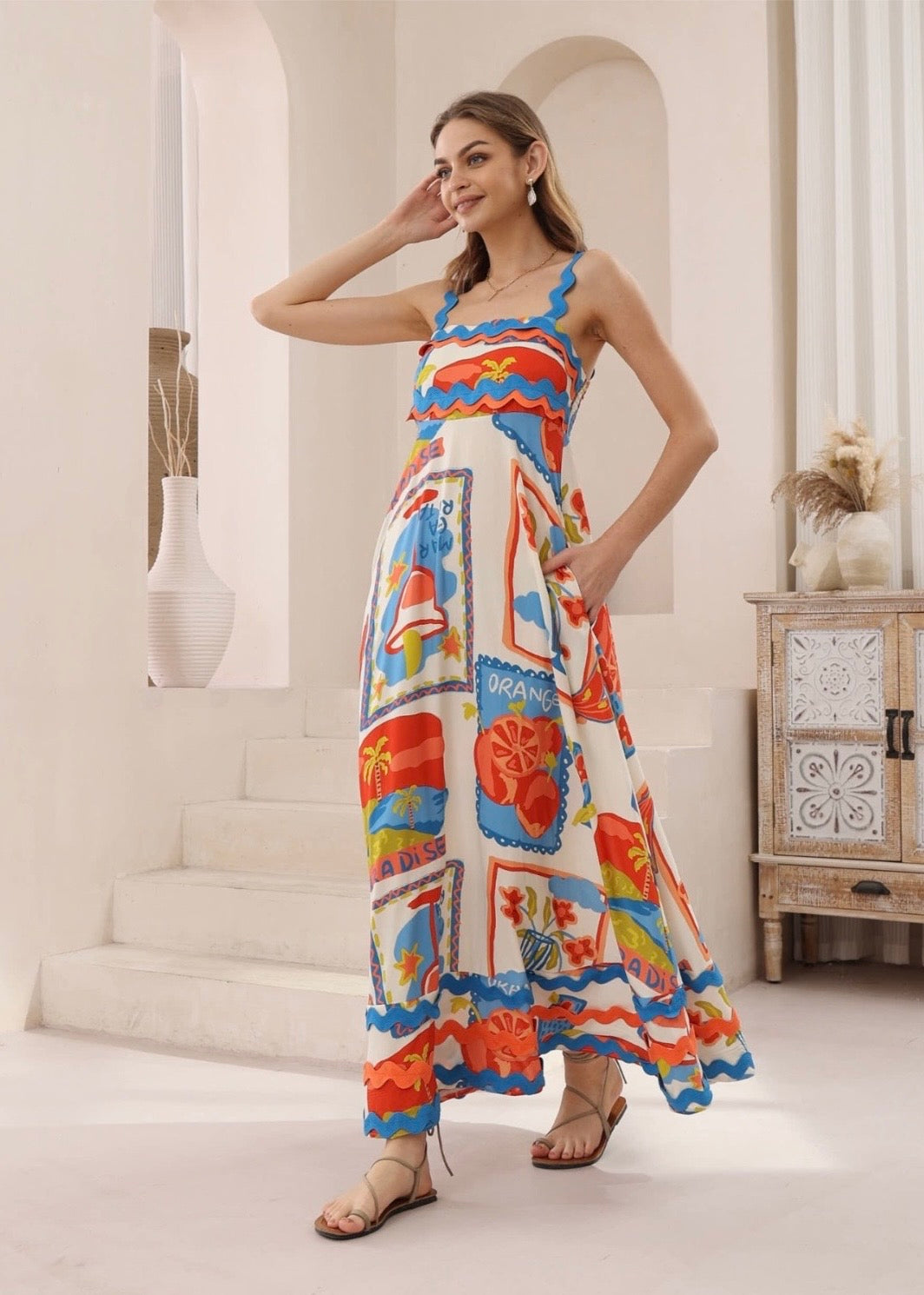 Margarita Maxi Ric Rac Dress